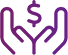 A purple dollar sign with green background